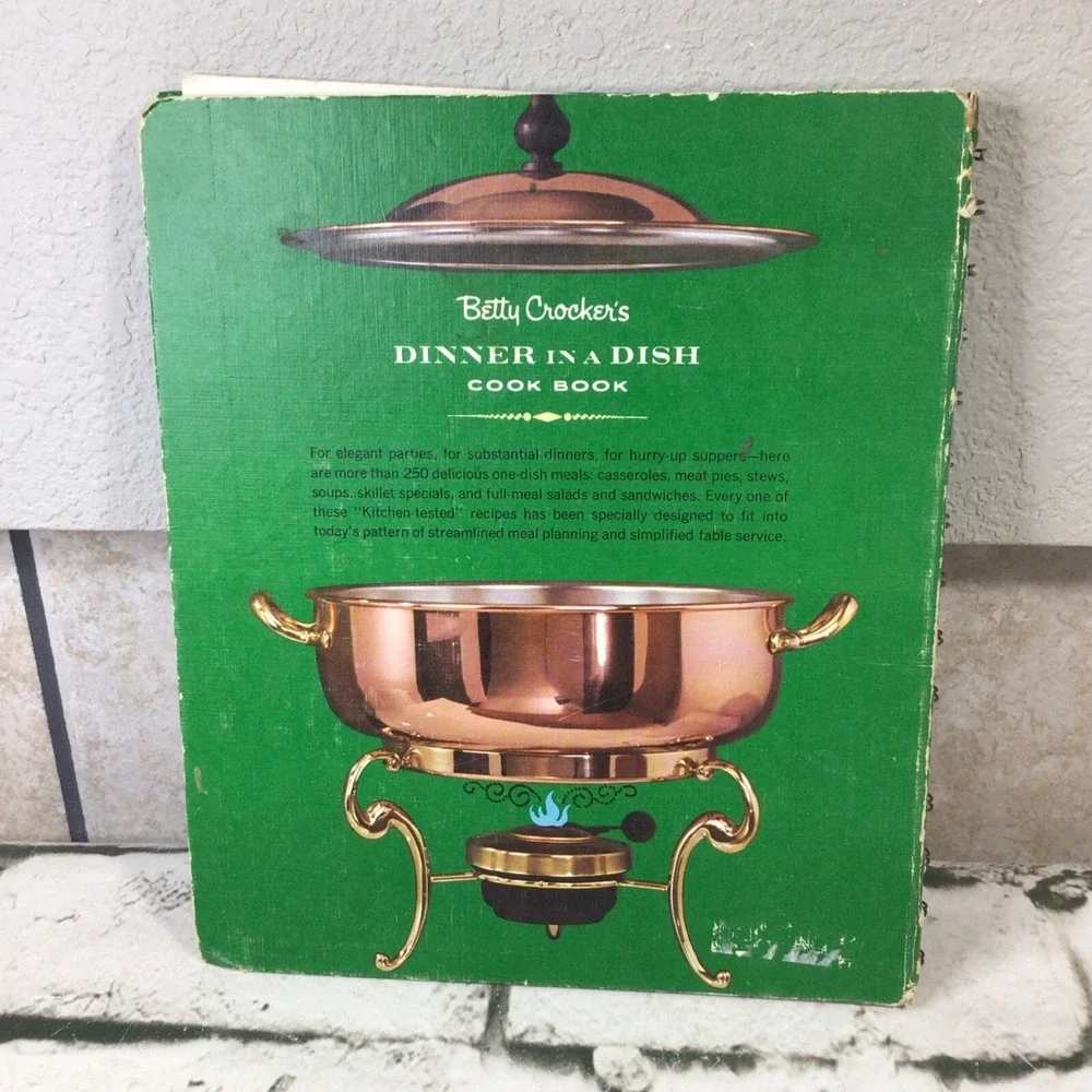 Betty Crocker's‎ Dinner In A Dish Cookbook Vintage Spiral Cookbook
